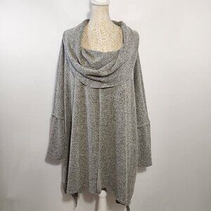 Easel Women's Size 2X Gray Cowl Neck Dolman Sleeve Lagan Look Pullover Top Relax
